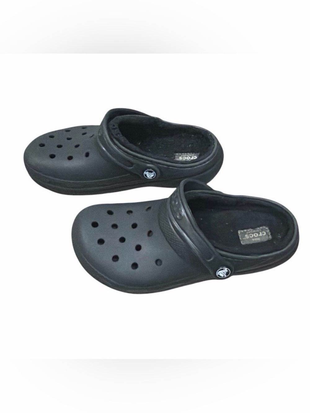 Crocs Kids Classic Clogs Black J3 Lightweight Slip-On Comfort Shoes
